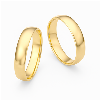 4,5 mm klassiske ringe i 8 karat guld med valgfri overflade