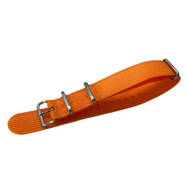 Køb din Orange ribbed nato urrem, 22 mm her hos Urogsmykker.dk