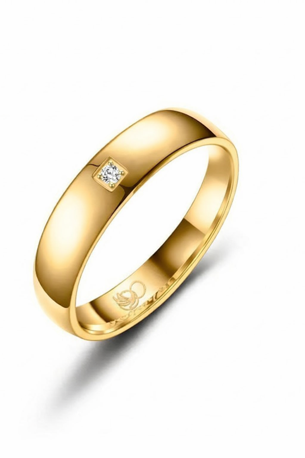  Marrya Vielsesring med 1 x hvid Zirkonia fra Houmann