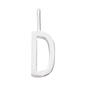 D - 10 mm sølv bogstaver Design Letters by Arne Jacobsen uden eller med 45-60 cm kæde
