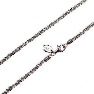 925 sterling sølv DiamondCut Silver Design kæde rhodineret fra San Design