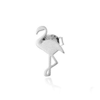 Small Flamingo, Lille sølv ørering med flamingo fra danske WiOGA