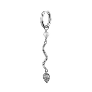 Blossom, Smuk sølv ørering med fin perle fra danske WiOGA