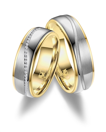  Marrya Vielsesringe med hvid Zirkonia fra Houmann