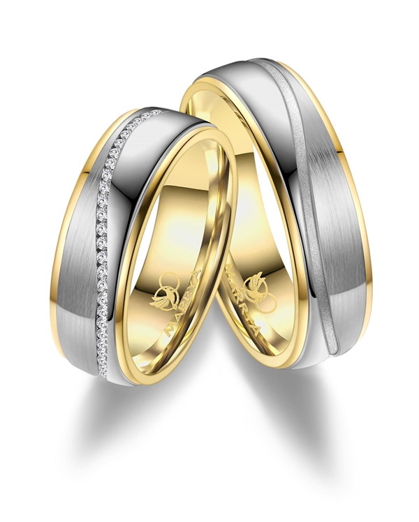  Marrya Vielsesringe med hvid Zirkonia fra Houmann