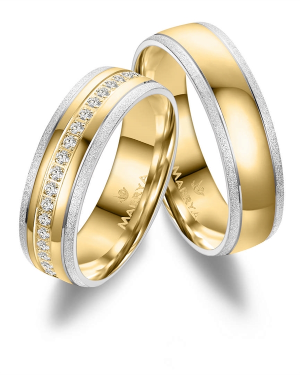  Marrya Vielsesringe med hvid Zirkonia fra Houmann