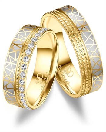  Marrya Vielsesringe med hvid Zirkonia fra Houmann