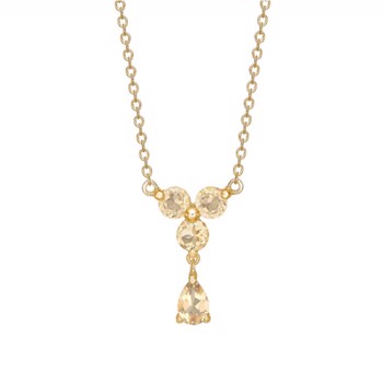18 kt. Forgyldt Olalla Collier med kvarts Fra Carré