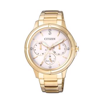 Elegant ladies Forgyldt stål ECO Drive Quartz Dame ur fra Citizen, FD2032-55A