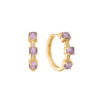 18 kt. Forgyldt Olalla Øreringe med amethyst Fra Carré