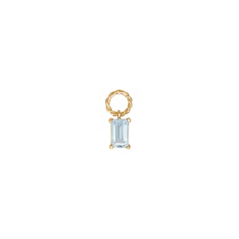 18 kt. Forgyldt Reef Charm/Vedhæng med Topas Fra Carré