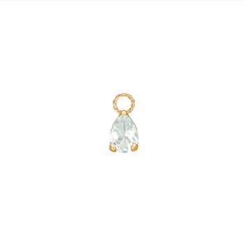 18 kt. Forgyldt Reef Charm/Vedhæng med Prasiolit Fra Carré