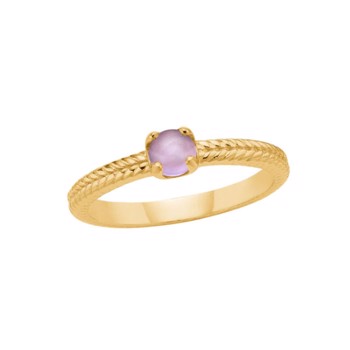 18 kt. Forgyldt Olalla Fingerring med amethyst Fra Carré