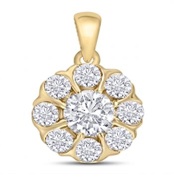 14 kt guld vedhæng, Florea serien fra Houmann med ialt 0,245 ct Diamant