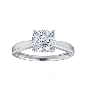 14 kt hvidguld ring, Luxury Solitaire serien fra Siersbøl med ialt 1,00 ct Labgrown diamant