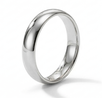 Nuran 4,5 mm 14 karat hvidguld Vielsesring, Nuran Classic CN1012