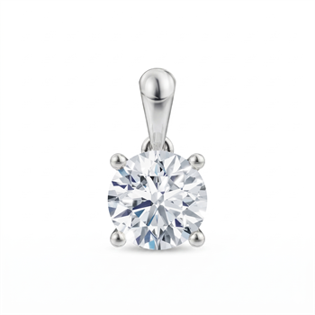 14 kt hvidguld vedhæng, Luxury Solitaire serien fra Siersbøl med ialt 0,50 ct Labgrown diamant