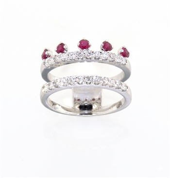 18 kt hvidguld Margherita Ring med 0,42 ct & 0,50 ct Brillant