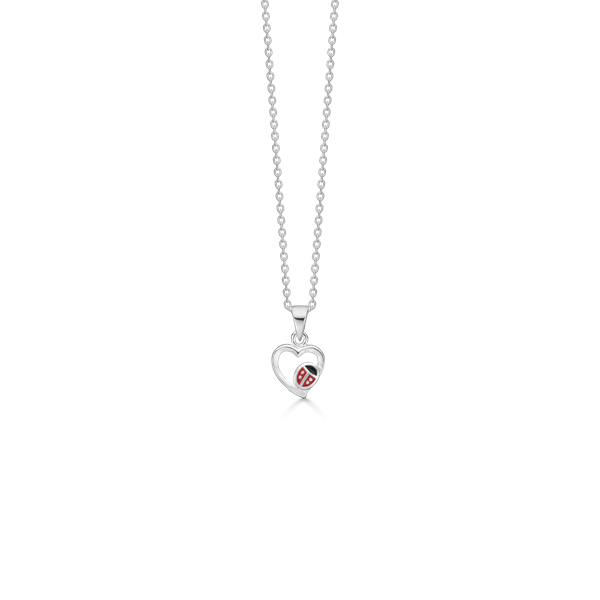 Scrouples mariehøne børnesmykke i 925 sølv med kæde