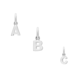 Siersbøl's rhodineret sølv vedhæng bogstav - A-W