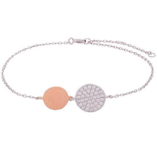 Image of rosaforgyldt sterling sølv Bella Armbånd med blank overflade fra Joanli Nor