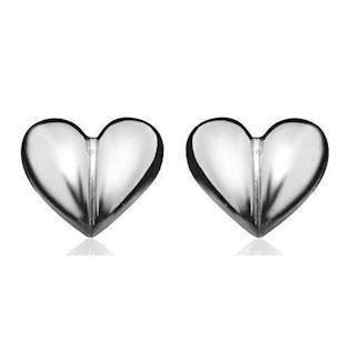 Mini hjerte ørestikker i sølv