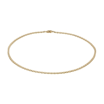 Murstens 14 karat massiv guld halskæde, 45 cm og 3 rækker (3,0 mm)