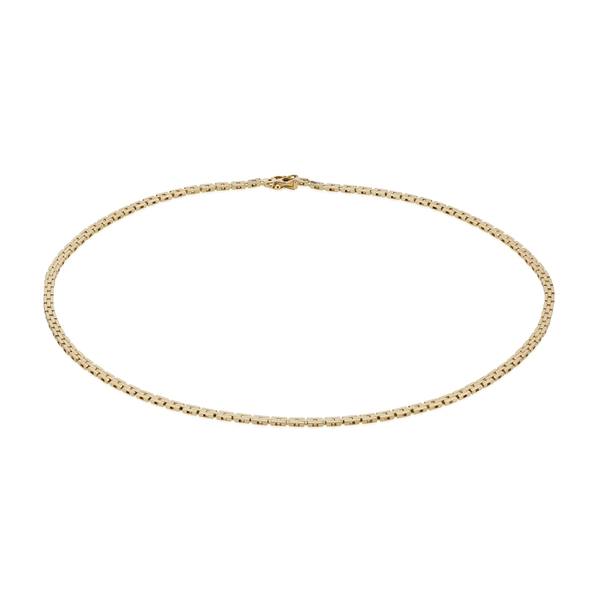 Murstens 14 karat massiv guld halskæde, 45 cm og 3 rækker (3,0 mm)