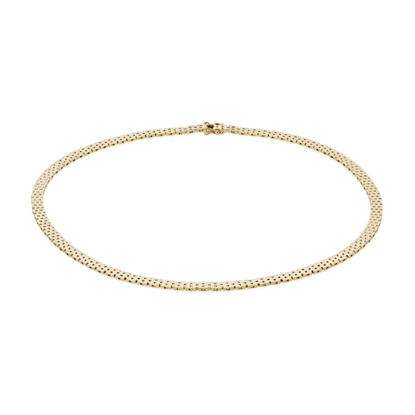 Murstens 14 karat massiv guld halskæde, 42 cm og 5 rækker (5,0 mm)