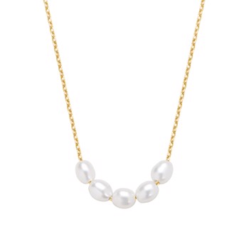 Pearlia halskæde i forgyldt sølv perler fra MerlePerle