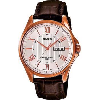 Collection Forgyldt stål Quartz herre ur fra Casio, MTP-1384L-7AVEF