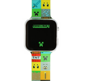 Minecraft LED ur med farvet rem