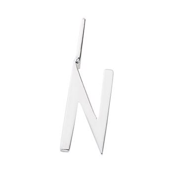 N - 10 mm sølv bogstaver Design Letters by Arne Jacobsen uden eller med 45-60 cm kæde