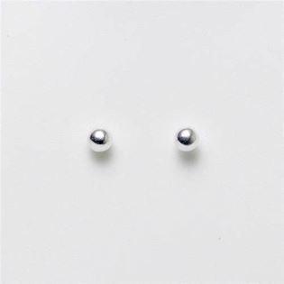 Sølv kugle ørestikker, 3 mm kugle