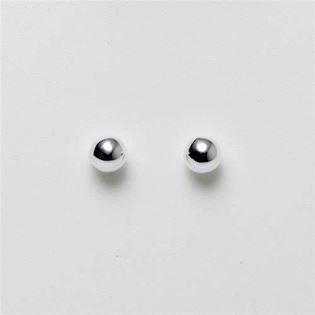 Sølv kugle ørestikker, 4 mm kugle
