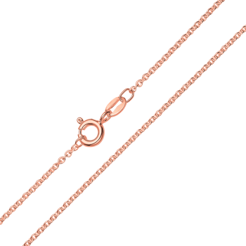 Rosaforgyldt rund anker sølv halskæde, 0,40 mm / ca bredde 1,5 mm - længde 38 cm