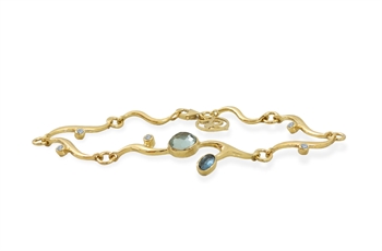 Forgyldt armbånd  - Blend of Blue