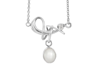 Sølv collier - Winding White