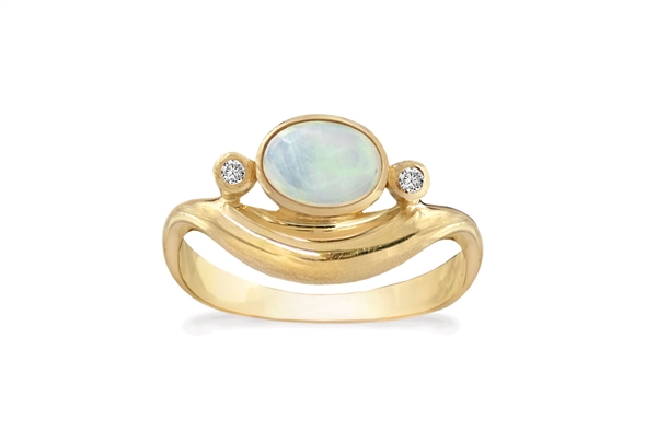Guld ring - Elegant Opal