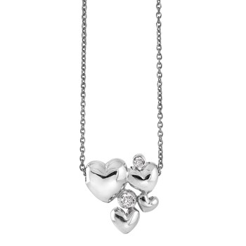 925 Sterling sølv Heart Alliance Collier Oxideret fra Rabinovich