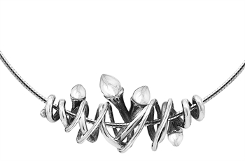 Sølv collier - Climbing Rose