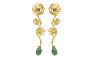 Forgyldt ørehænger  - Pansy