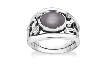 Sølv ring - Glamorous Grey