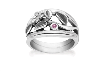 Sølv ring - Leaf Vine