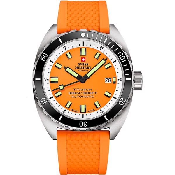 Titanium Titanium Automatik herre ur fra Swiss Military By Chrono, SMA34100.10