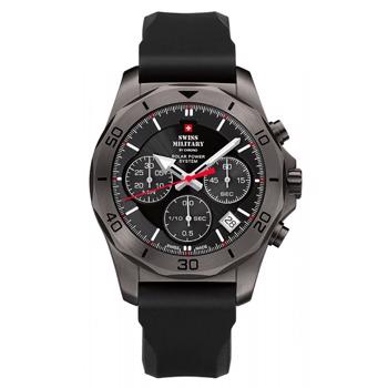  PVD coated stål solor power quartz herre ur fra Swiss Military By Chrono, SMS34072.07