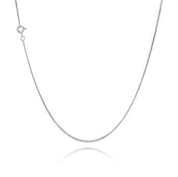 Panser Facet 925 sterling sølv halskæde, 36 cm og tråd 0,55 mm / bredde 1,8 mm
