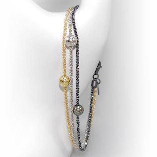 925 sterling sølv Starlight Beads halskæde tre forskellige overflader fra San Design