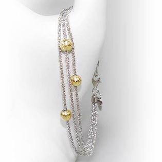 925 sterling sølv Starlight Beads halskæde rhodineret fra San Design