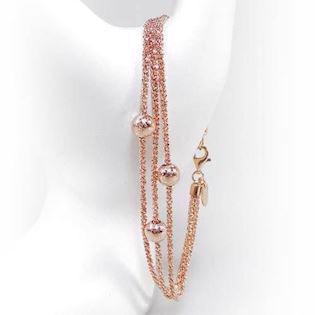 925 sterling sølv Starlight Beads halskæde rosa forgyldt fra San Design